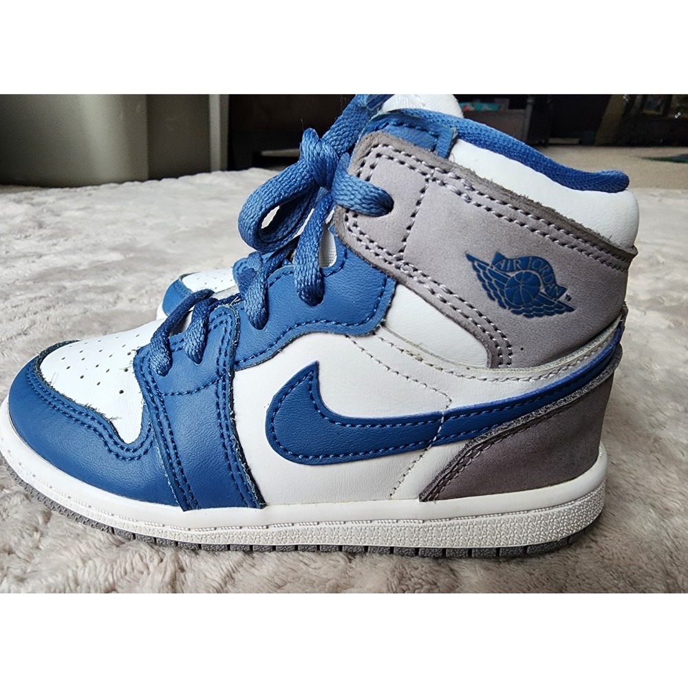Nike Air Jordan 1 Retro High OG True Blue Toddler Shoes 9C